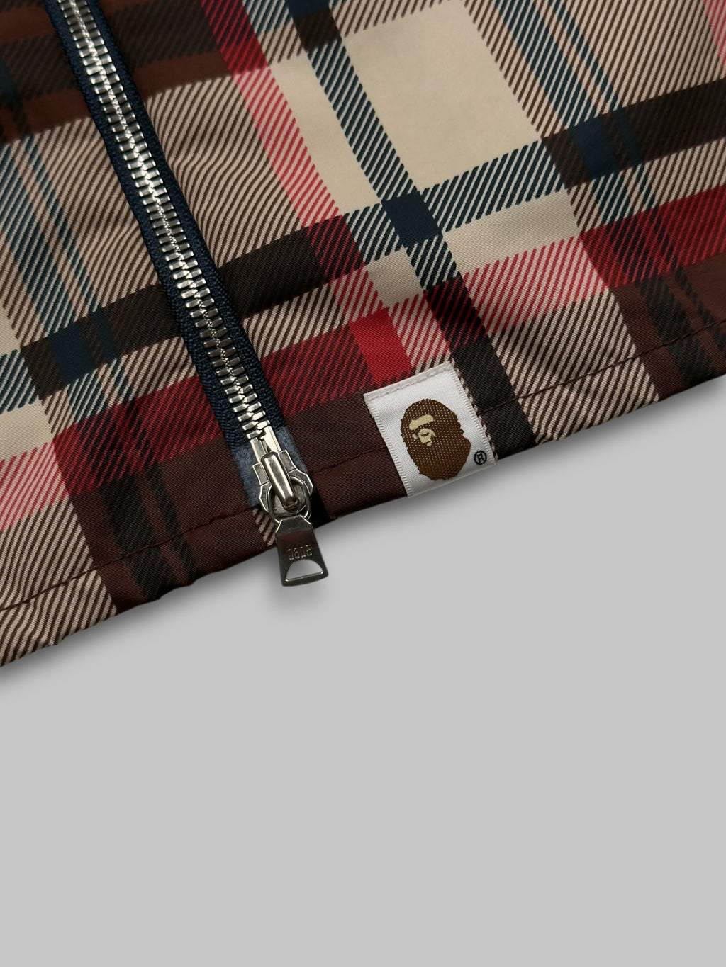 A Bathing Ape Plaid Technical Windbreaker Jacket