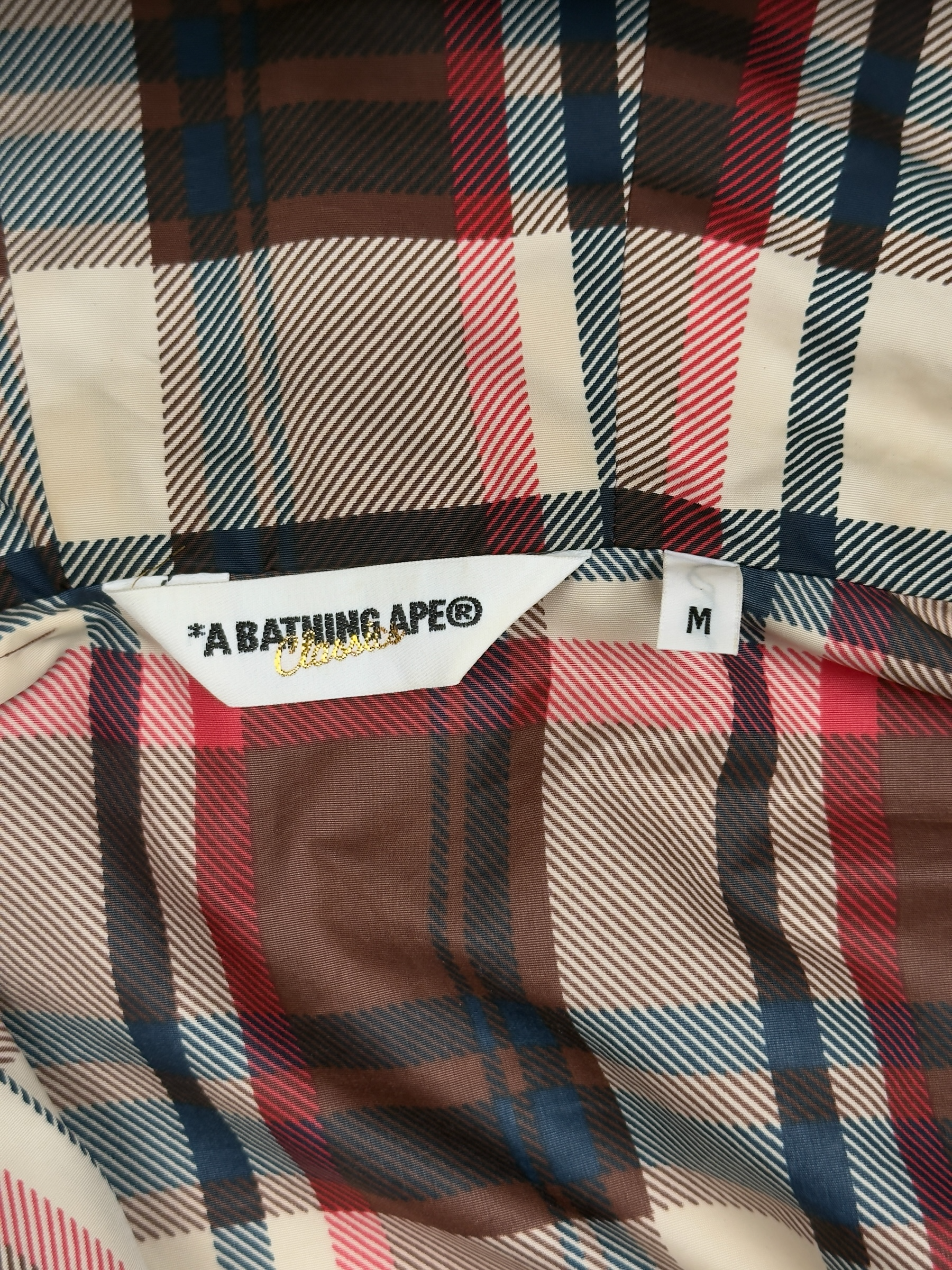 A Bathing Ape Plaid Technical Windbreaker Jacket